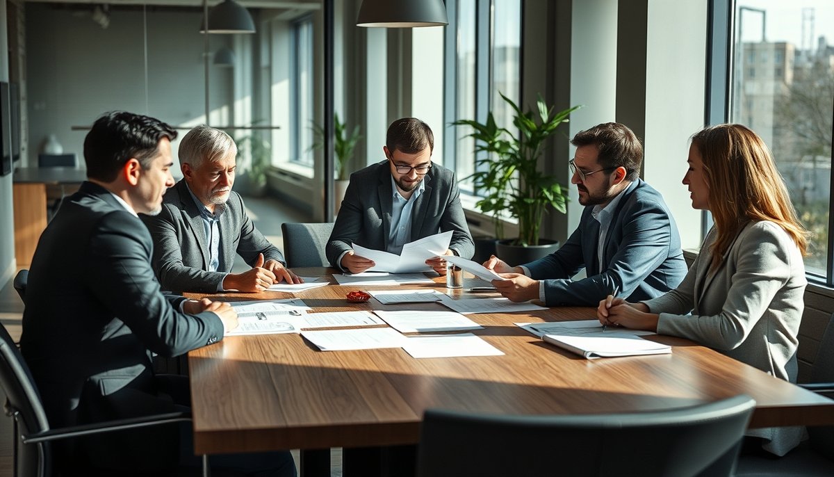 Reunión de consultoría Nexen Capital con fundadores de startup para estrategia de inversión