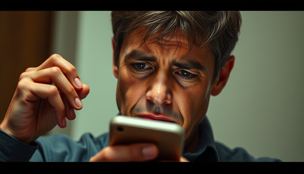 Usuario experimentando estrés por llamadas comerciales ocultas y telemarketing agresivo no deseado en su smartphone Persona recibiendo múltiples llamadas comerciales no deseadas en su móvil