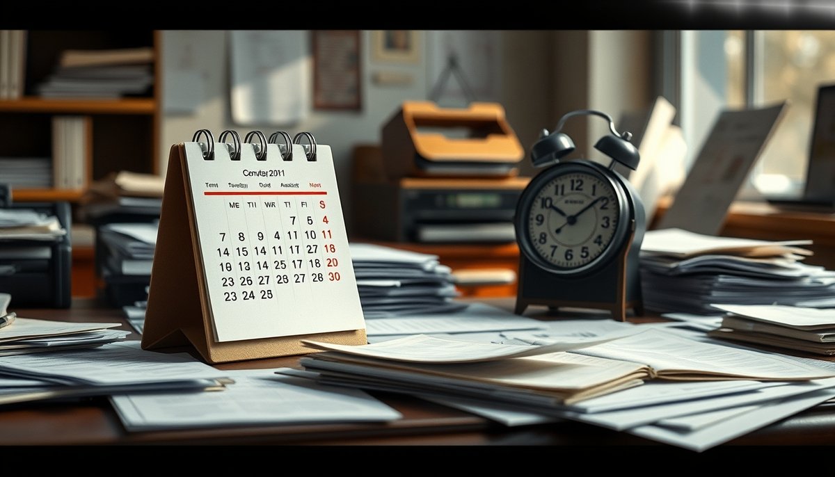 Calendario y documentos mostrando tiempos de concesión de ayudas para startups