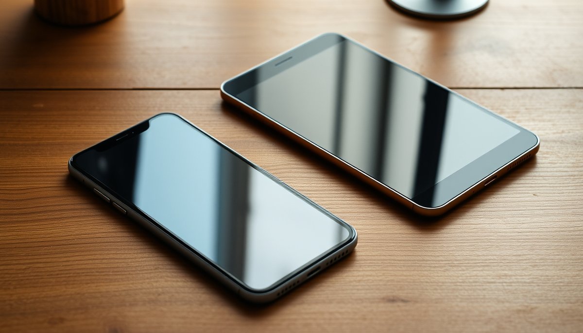 Dispositivos móviles mostrando software de gestión de cap table y aplicaciones financieras