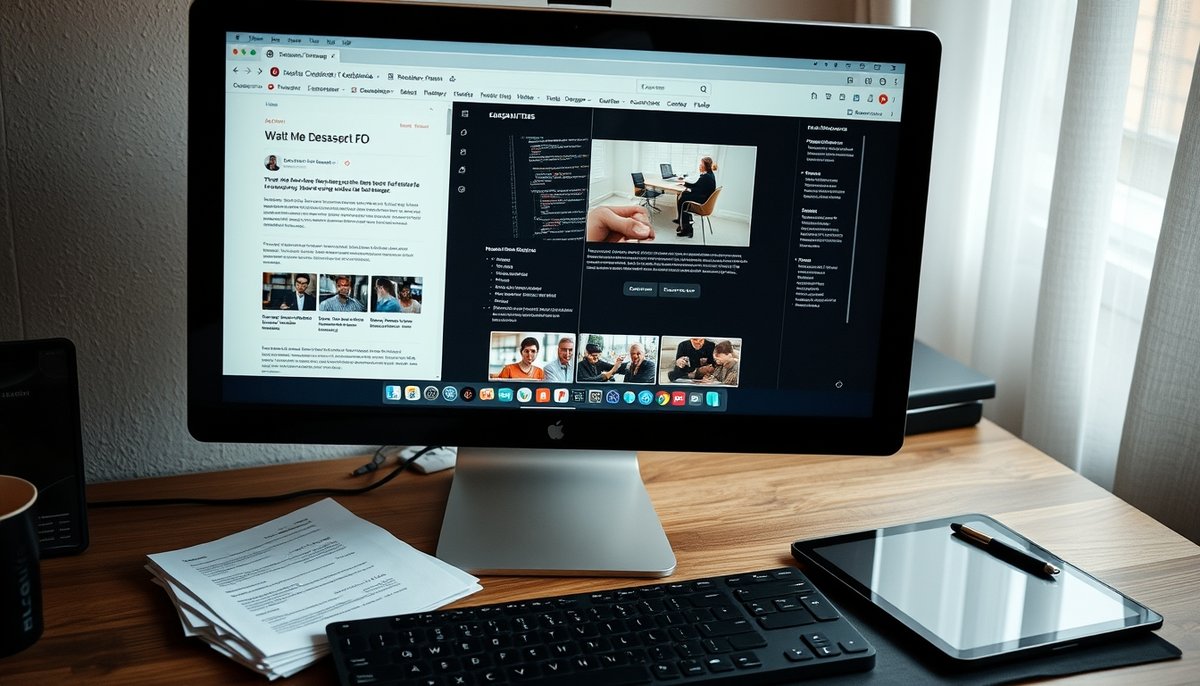 Pantalla dividida mostrando Divi Builder con editor backend y vista previa en tiempo real