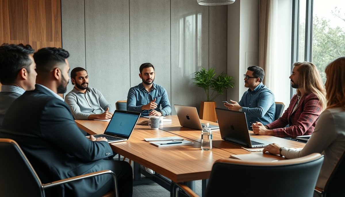 Presentación de líneas de financiación ENISA en sala de reuniones con emprendedores