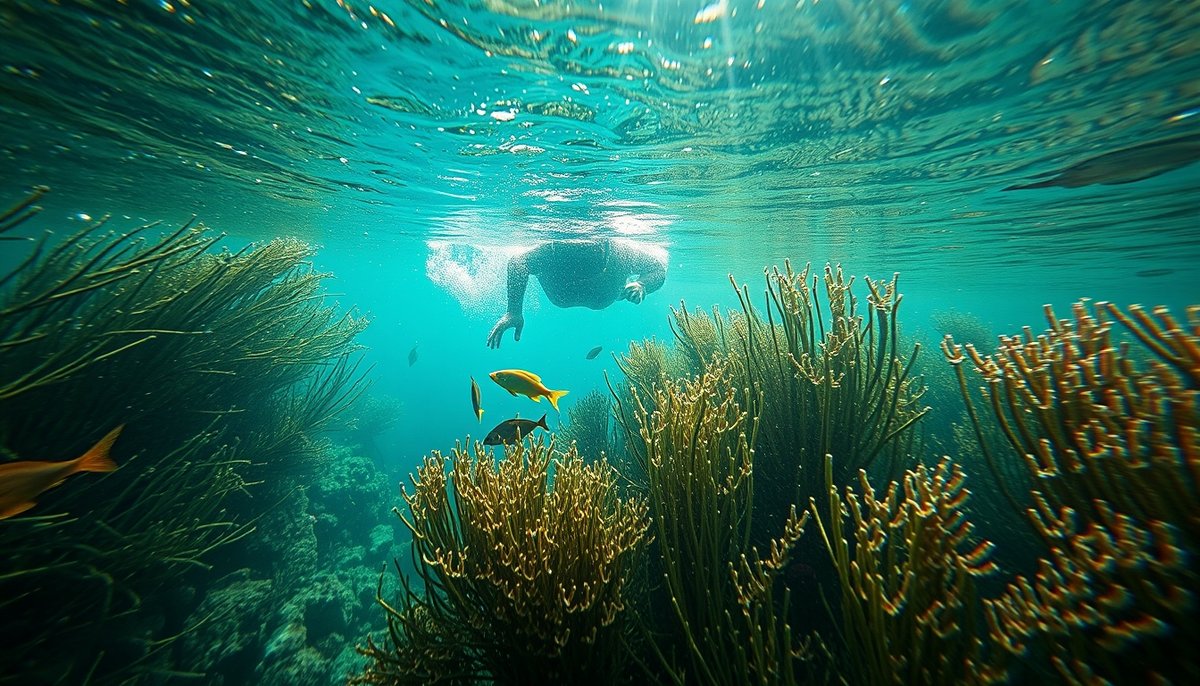 Experiencia de snorkel en Tabarca explorando praderas de posidonia y fauna marina en la reserva protegida Snorkel buceo Tabarca posidonia oceanica reserva marina peces mediterráneos