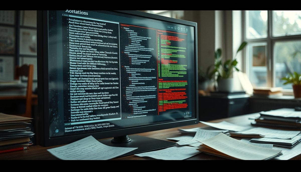 Proyecciones financieras de cinco años mostradas en monitor con múltiples escenarios de planificación