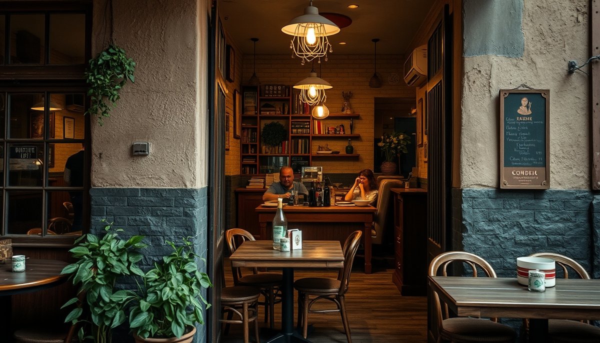 Pizarra de menú del día con precios económicos en restaurante de barrio de Badajoz