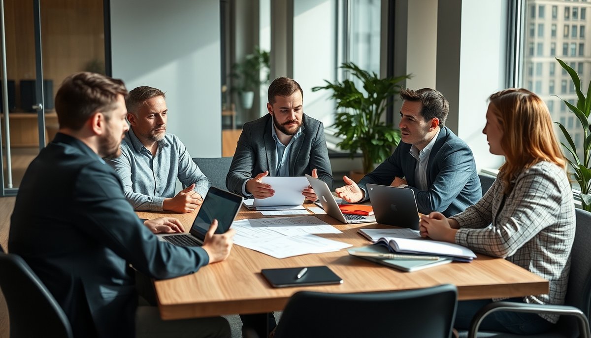 Asesoramiento profesional en financiación de startups con consultores expertos de Nexen Capital en oficina moderna Reunión de consultoría Nexen Capital con fundadores para estrategia de financiación
