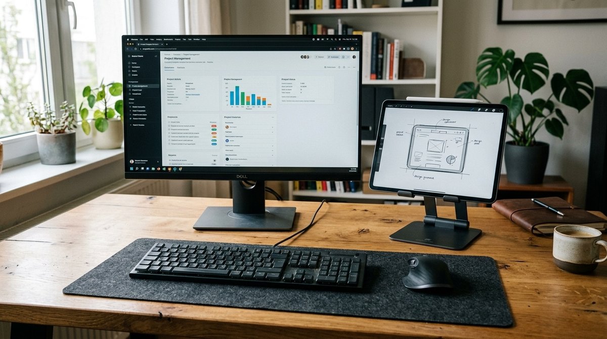 Tienda online responsive mostrada en monitor y tablet simultáneamente