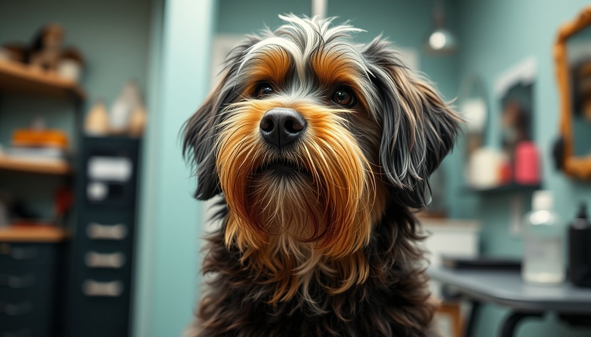 Antes y después: transformación completa de perro en peluquería profesional
