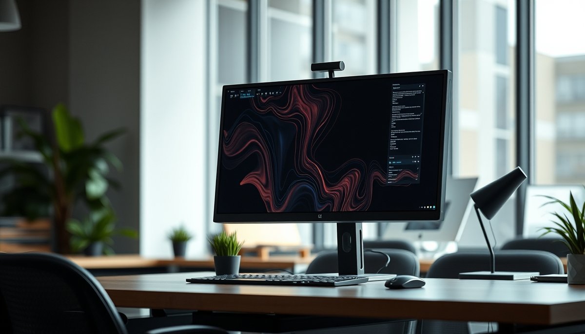 Pantalla dividida mostrando múltiples variaciones de logos generados por IA