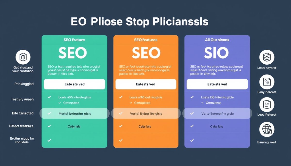 Análisis comparativo entre los principales plugins SEO para WordPress: Yoast SEO, All in One SEO y Rank Math con sus características distintivas Comparación plugins SEO WordPress: Yoast vs All in One SEO vs Rank Math