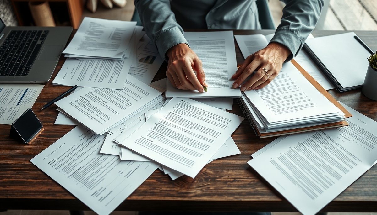 Documentos financieros y materiales fundraising organizados para rondas financiación
