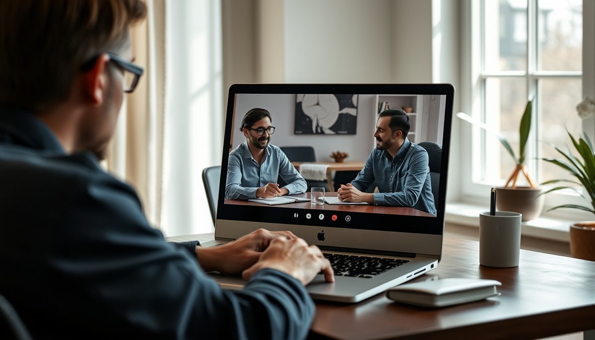 Videollamada entre startup y inversores mostrando realidad fundraising remoto moderno