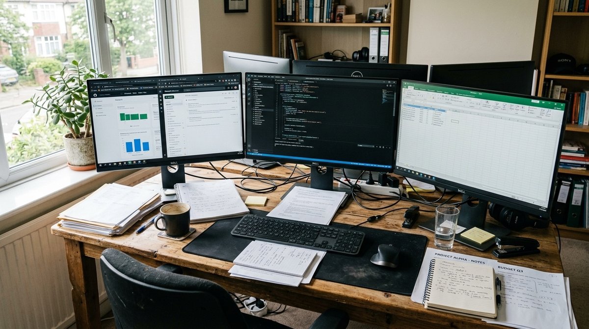 Proceso de comparación detallada entre diferentes servicios de hosting web mostrando interfaces y gráficos de rendimiento Comparación de interfaces de proveedores de hosting web en múltiples pantallas