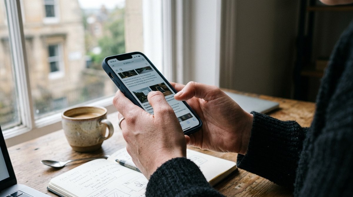 Edición de video en smartphone con aplicación móvil de edición, herramientas y timeline visibles en pantalla del dispositivo Edición de video móvil en smartphone con app de edición, espacio creativo casual con luz natural