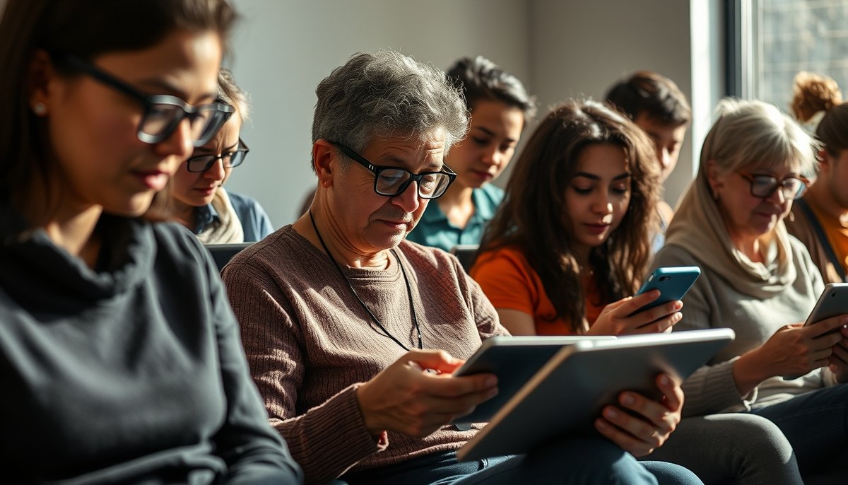 Grupo diverso testando accesibilidad web con tecnologías asistivas WCAG