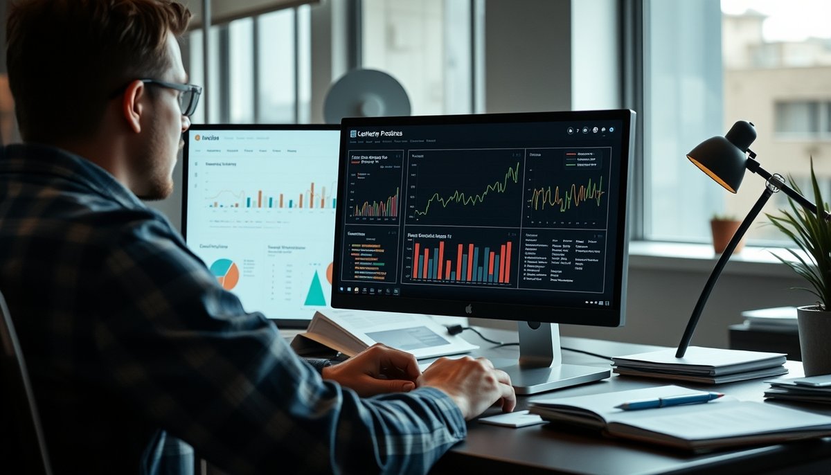 Profesional trabajando con Salesforce Einstein AI mostrando Customer 360 dashboard