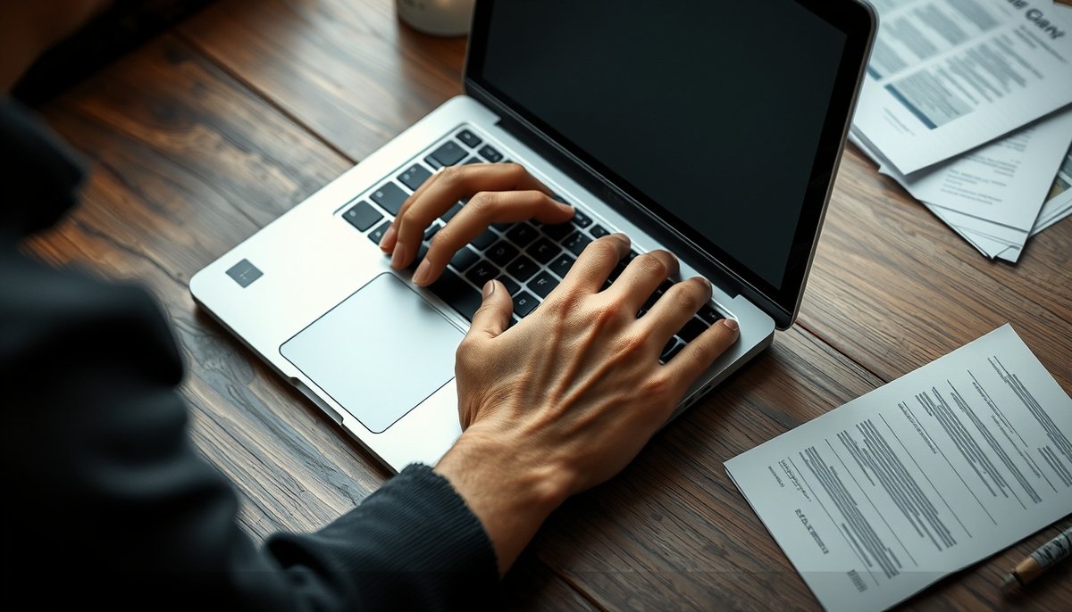 Proceso paso a paso para registrar dominio web: completar formulario y datos de facturación Formulario registro dominio online siendo completado con tarjeta crédito y documentos