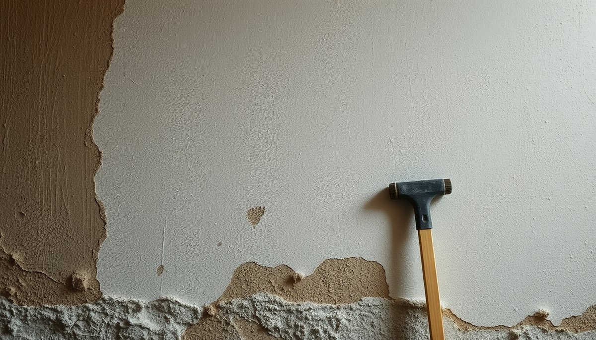 Preparación de pared para tratamiento anti-humedad con herramientas de limpieza