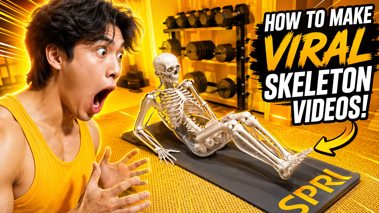 How to create viral skeleton exercise videos with AI