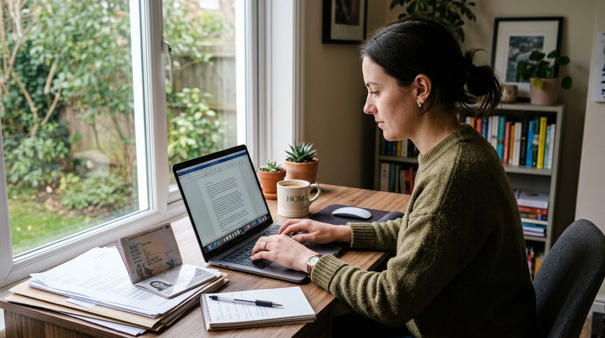 Proceso de solicitud ETIAS online: nueva autorización electrónica para viajar a España y países europeos Solicitud ETIAS en laptop mostrando formulario de autorización de viaje para Europa