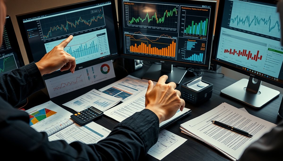 Análisis de métricas financieras y KPIs de startup en múltiples pantallas