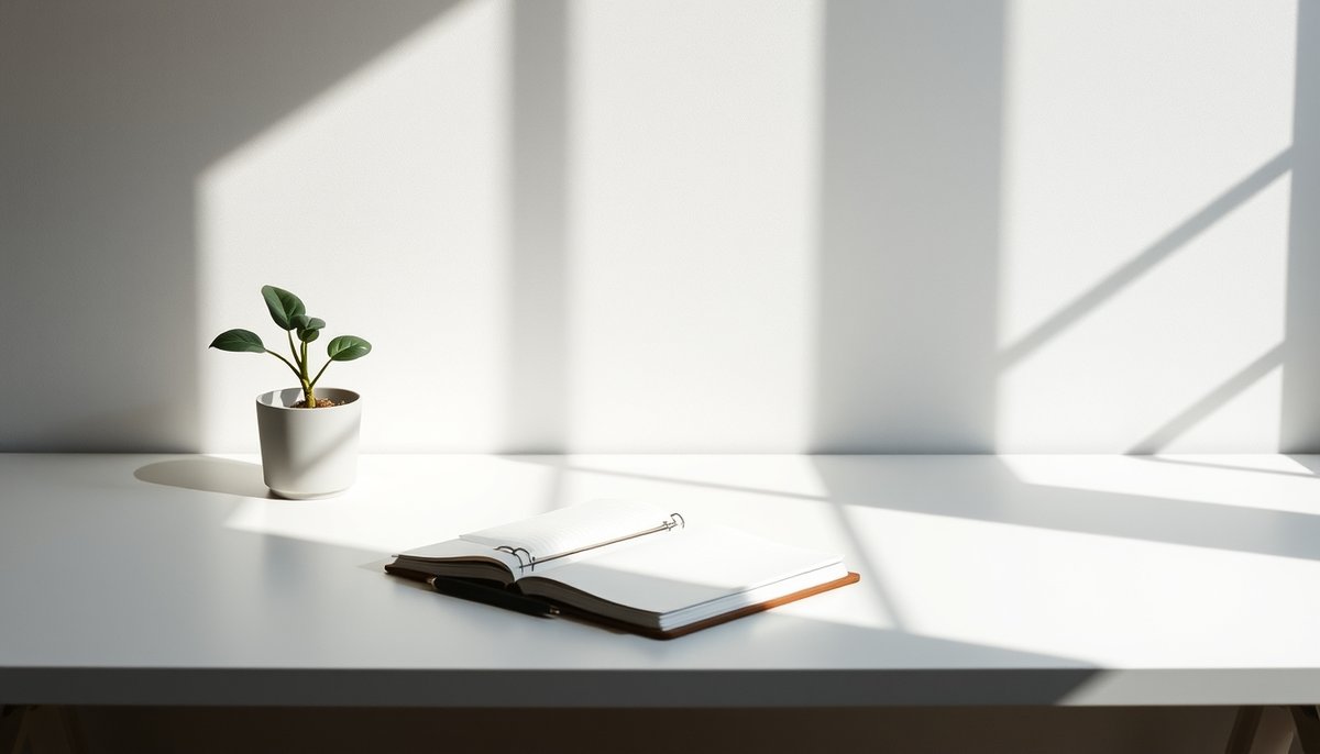 Workspace minimalista mostrando animaciones Lottie ligeras en pantalla limpia