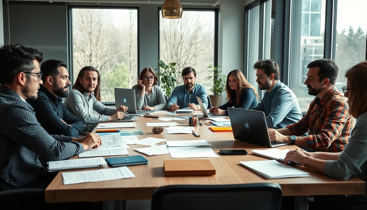 Reunión emprendedores inversores discutiendo ronda financiación startup valoración