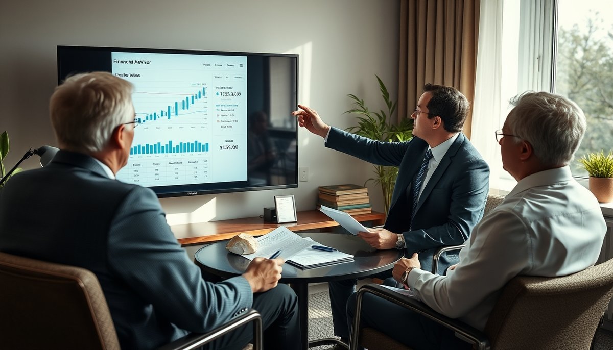 Consulta con asesor financiero sobre proyecciones hipotecarias