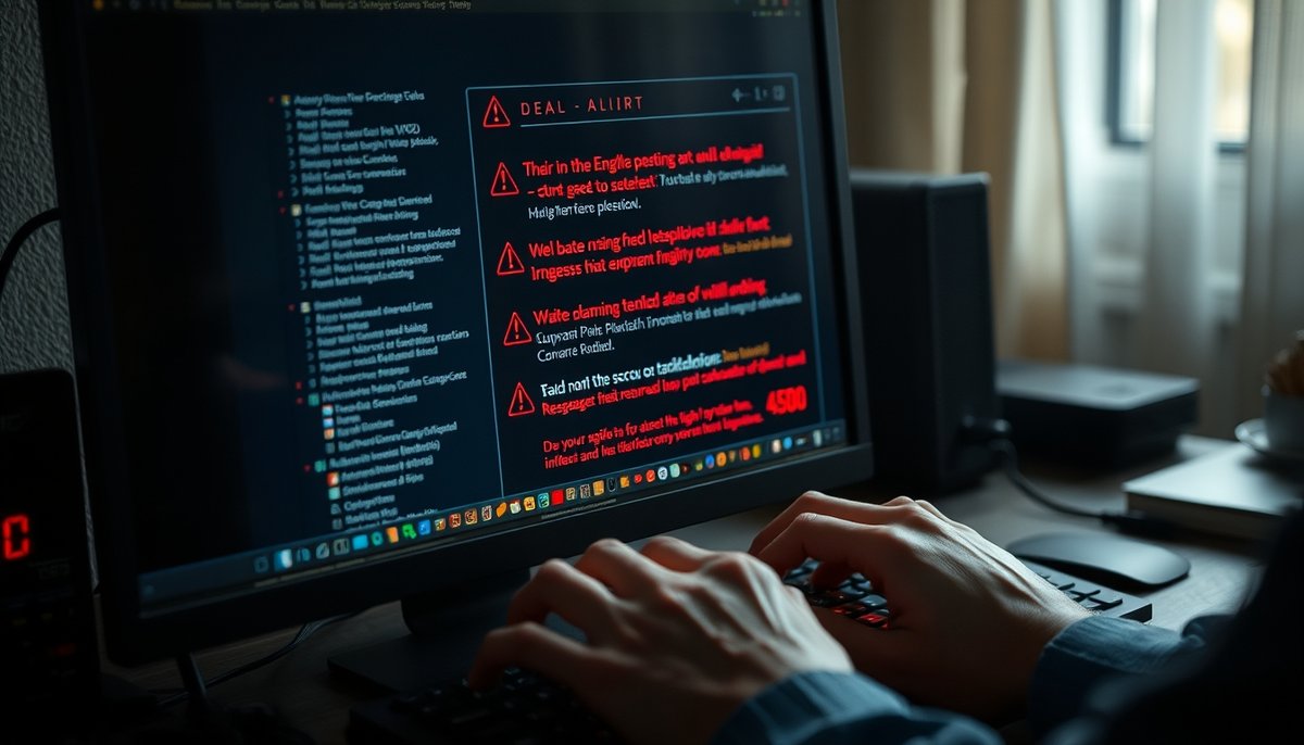 Alerta de backlinks tóxicos detectados en pantalla con indicadores rojos de spam