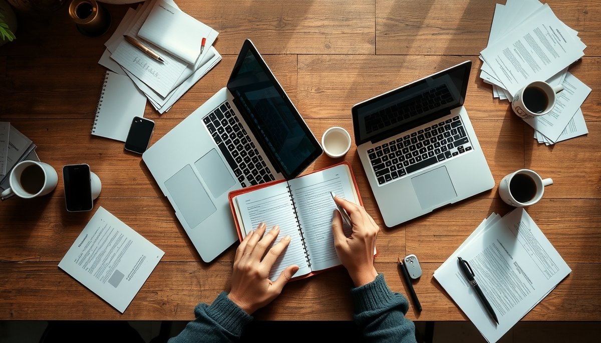 Proceso de selección de herramienta para crear logos comparando Canva, Hatchful y Wix en varios dispositivos Empresario comparando plataformas de diseño de logos en múltiples dispositivos