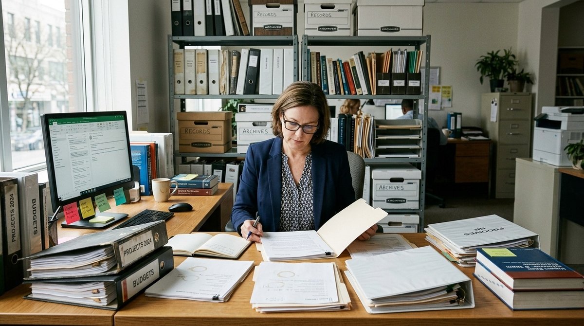 Oficina de gestoría en España gestionando documentación de inmigración y procedimientos administrativos de extranjería Gestoría administrativa española con expedientes de extranjería y trámites oficiales organizados