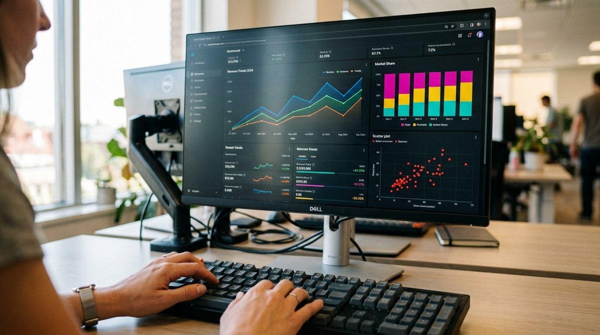 Pantalla mostrando interface de analytics del algoritmo de YouTube con gráficos de retención y métricas